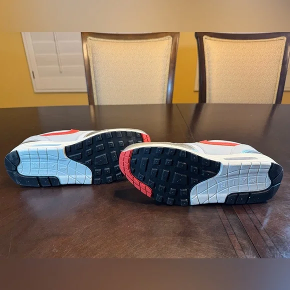 New Nike Air Max 1 Premium White Silver Sneaker Shoes Size US 10 - Picture 14 of 14